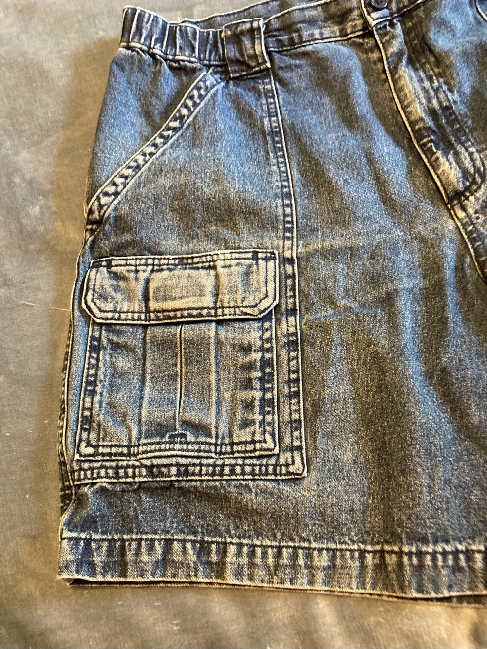 Savane Men’s Denim Cargo Shorts - Blue Jean Size 36 - Picture 2 of 7
